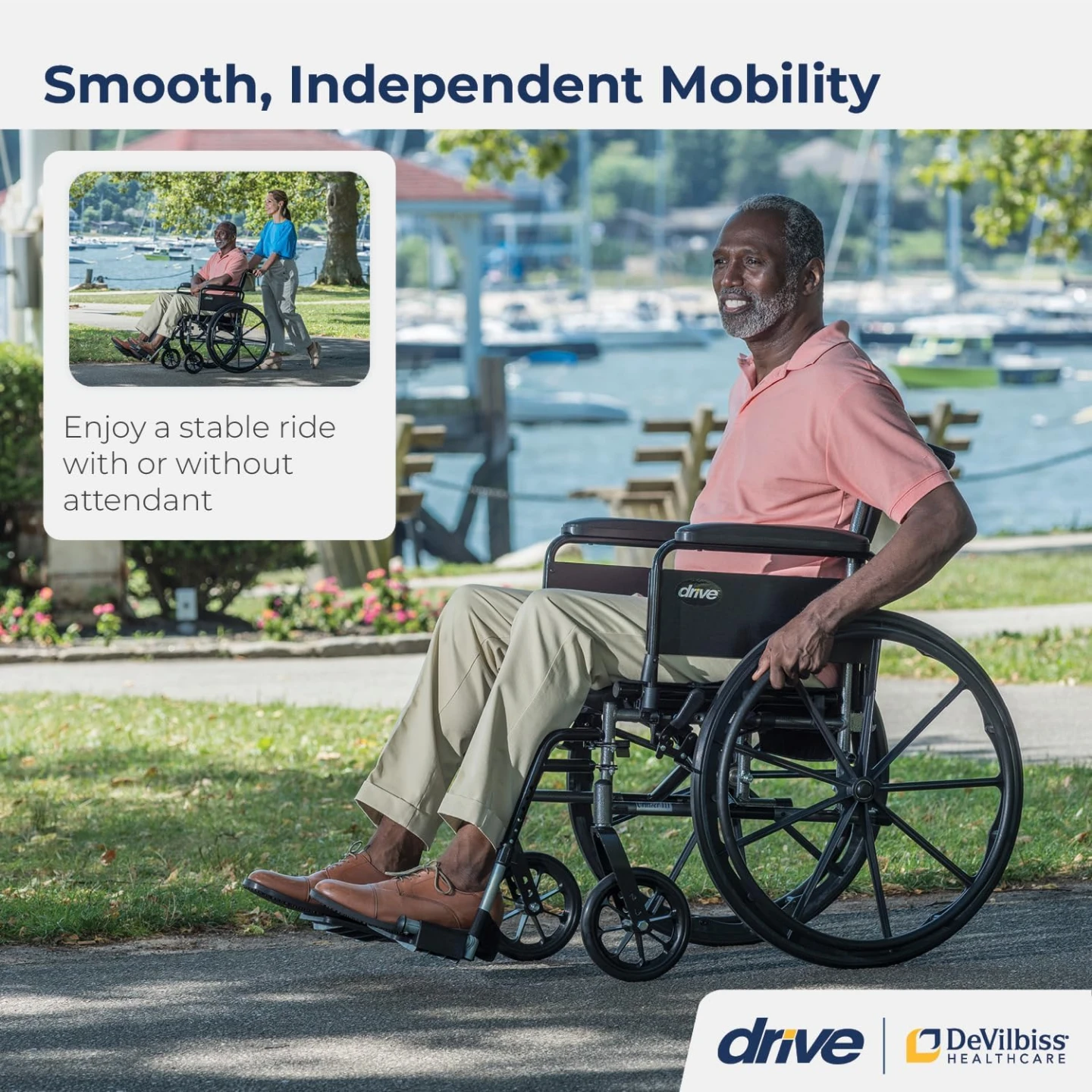 Drive Medical Lightweight Folding Wheelchair - photo 4