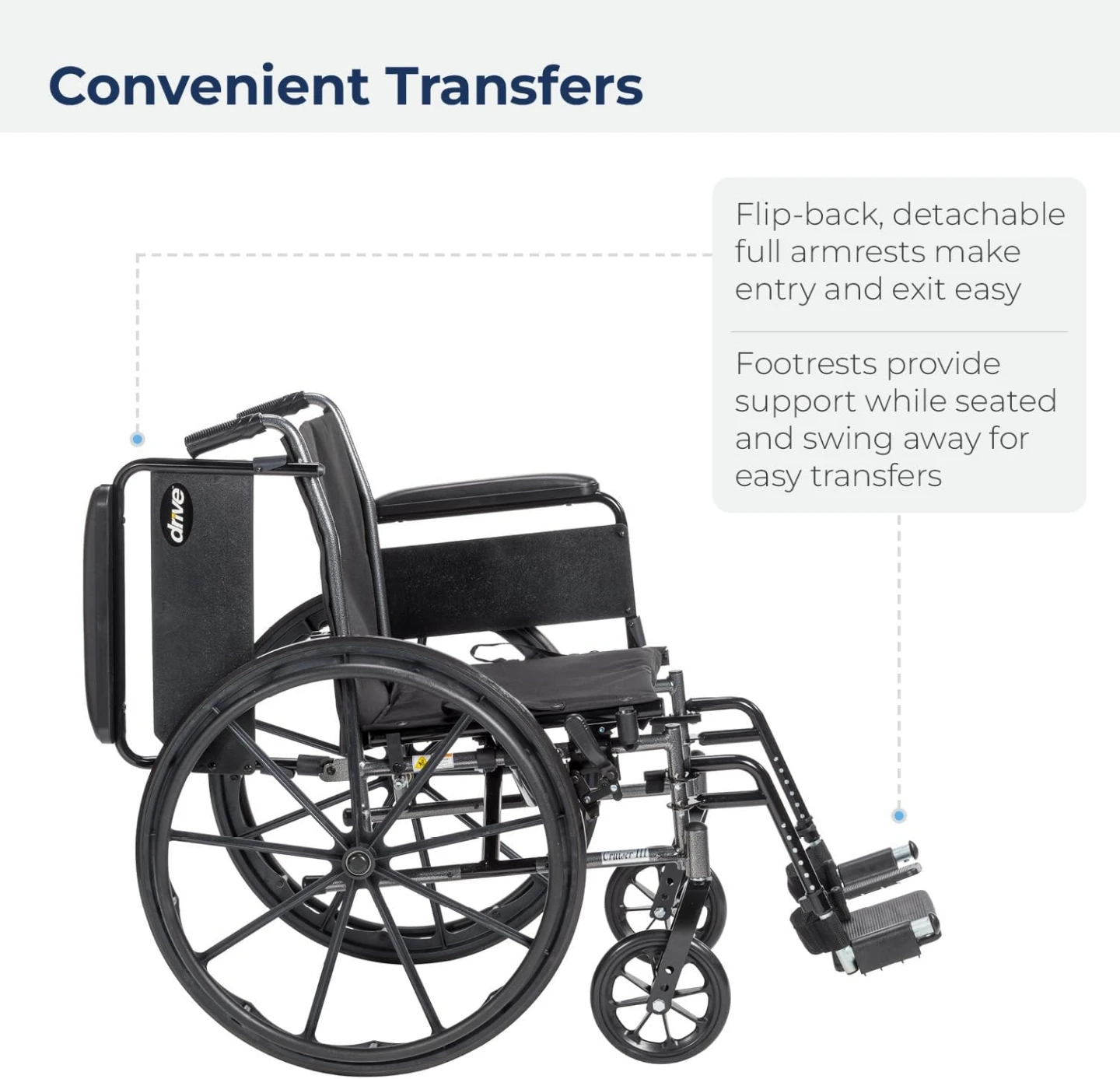 Drive Medical Lightweight Folding Wheelchair - photo 5