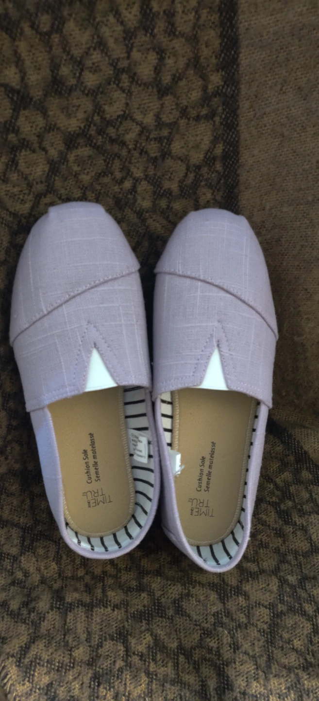 Time and Tru Women's Canvas Espadrille Flats Size 8