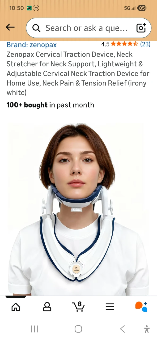Zenopax Cervical Traction Device - Irony White