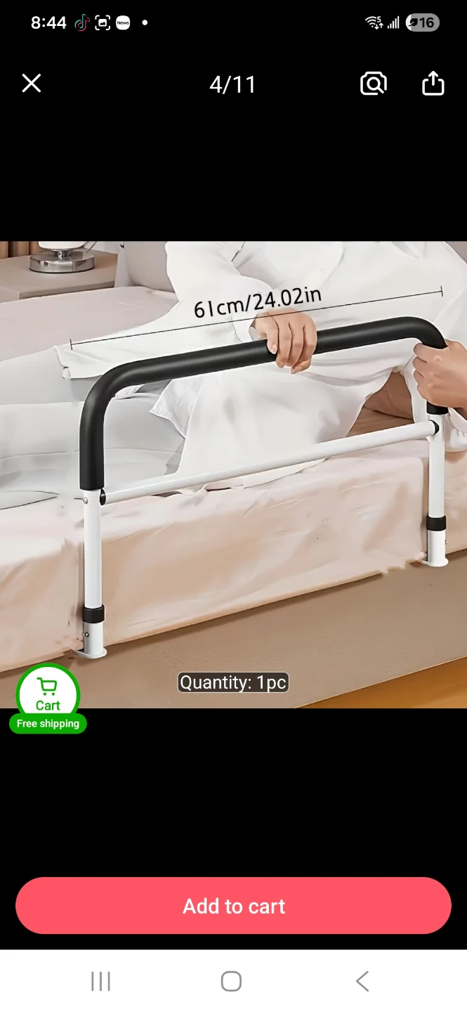 Adjustable Bedside Armrest for Elderly - photo 2