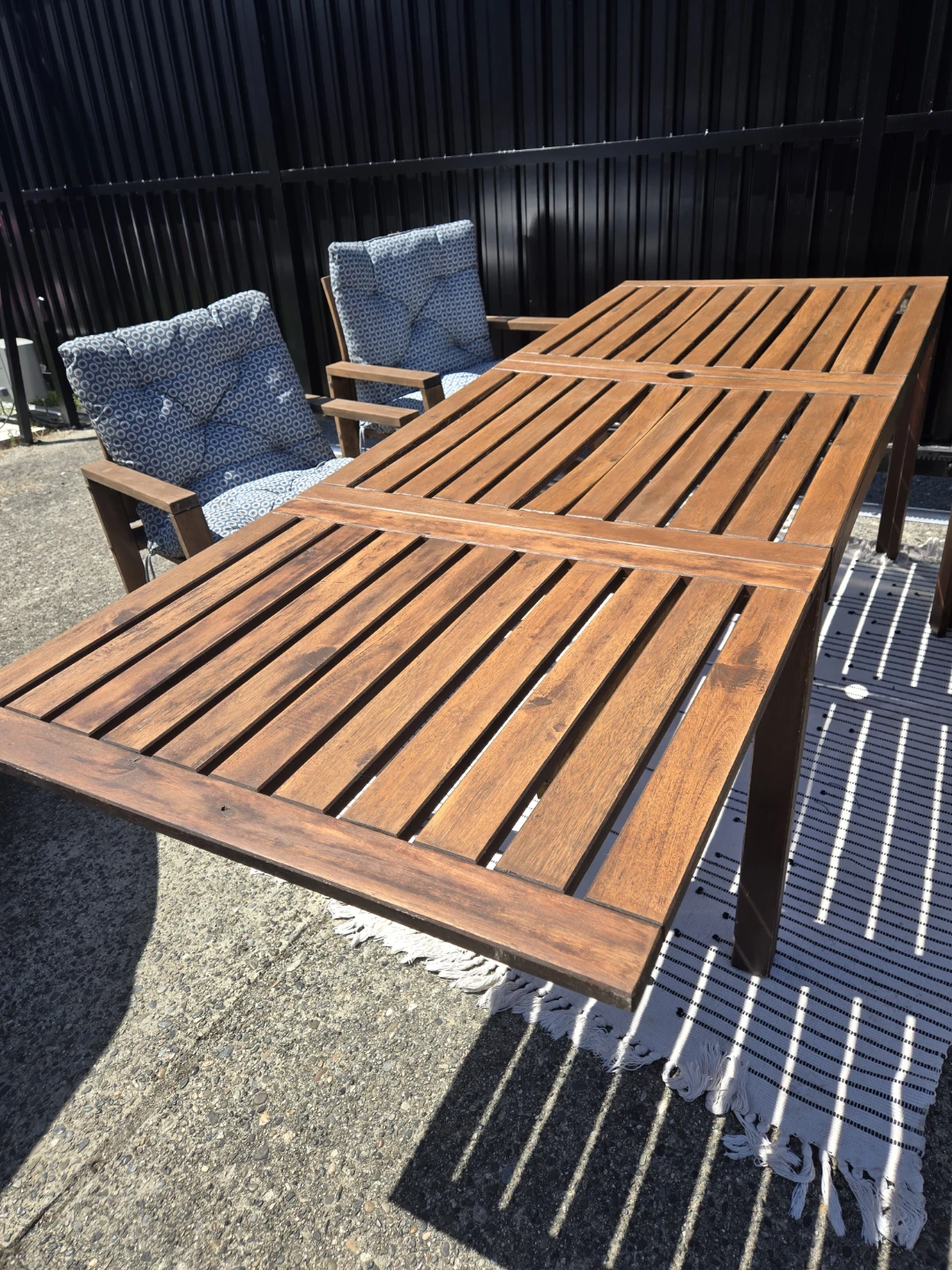 Newly refinished ikea applaro patio set - photo 3