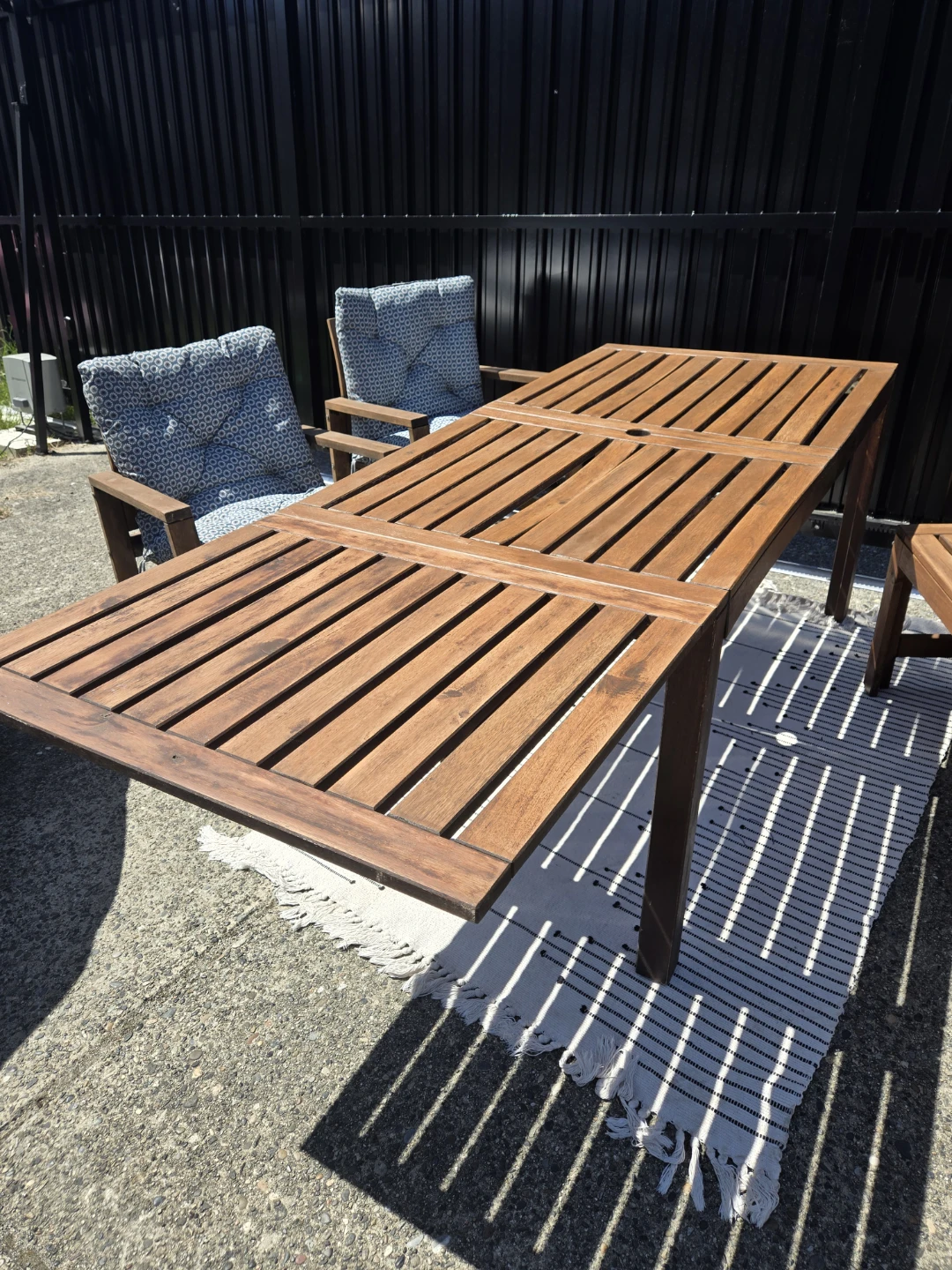 Newly refinished ikea applaro patio set - photo 5