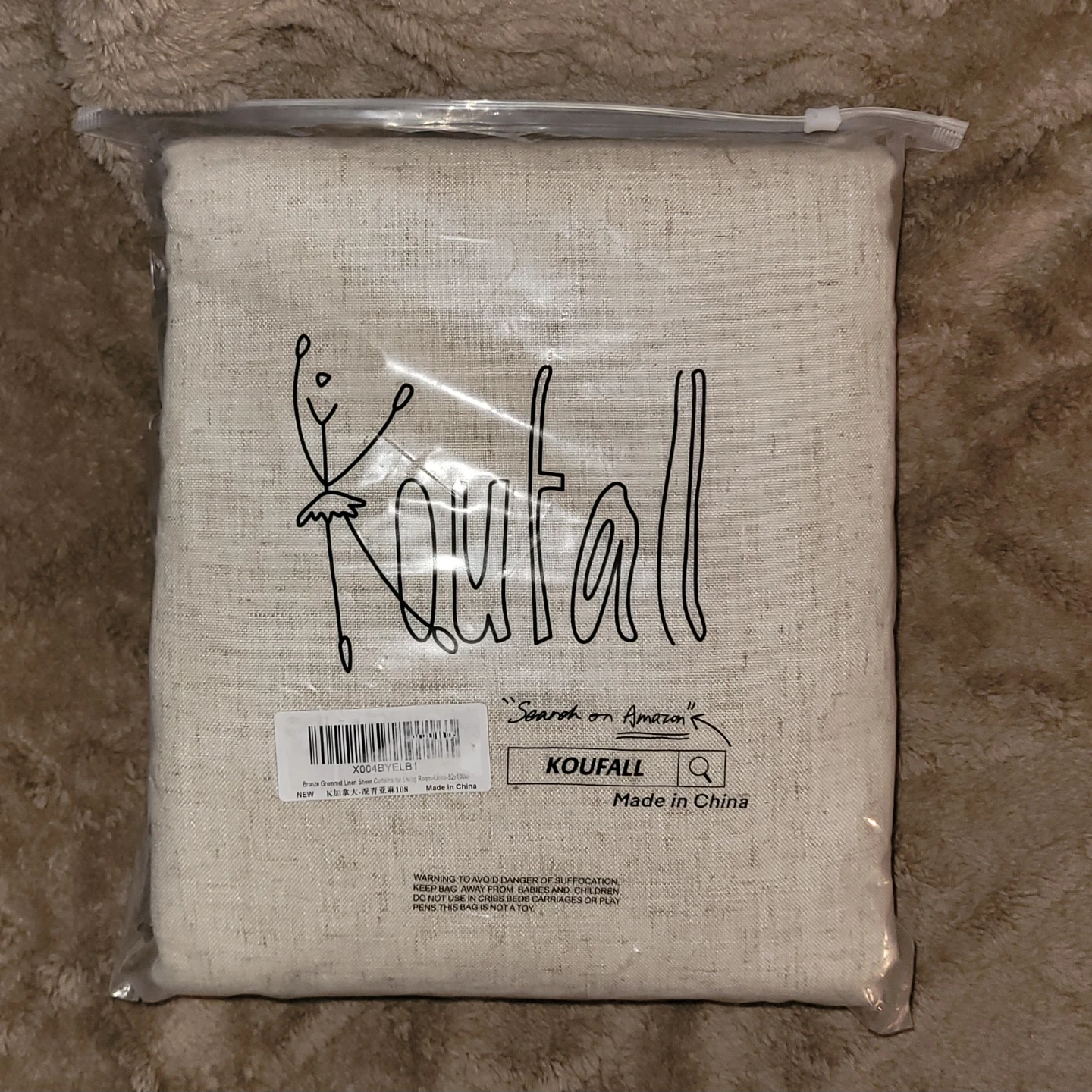 52x108"(x2) | Bronze Grommet Linen Sheer Curtains | Koufall - photo 4