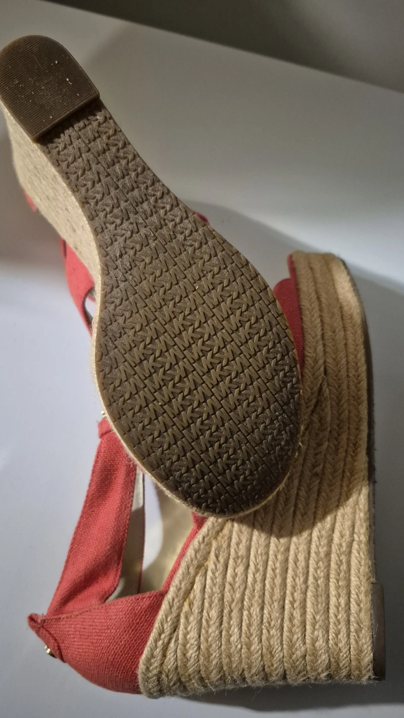 Michael Kors Red Wedge Espadrille Sandals Size 7.5 - photo 2