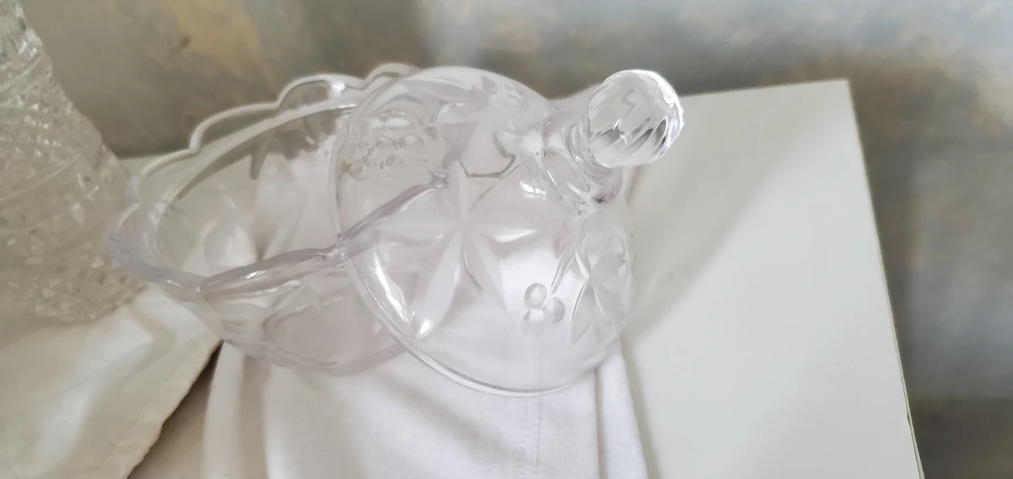 Crystal Glass Candy Dish and Vases Set - photo 3