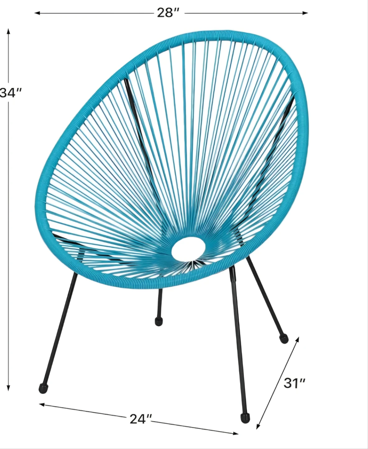 2 Blue Acapulco Chairs - photo 3