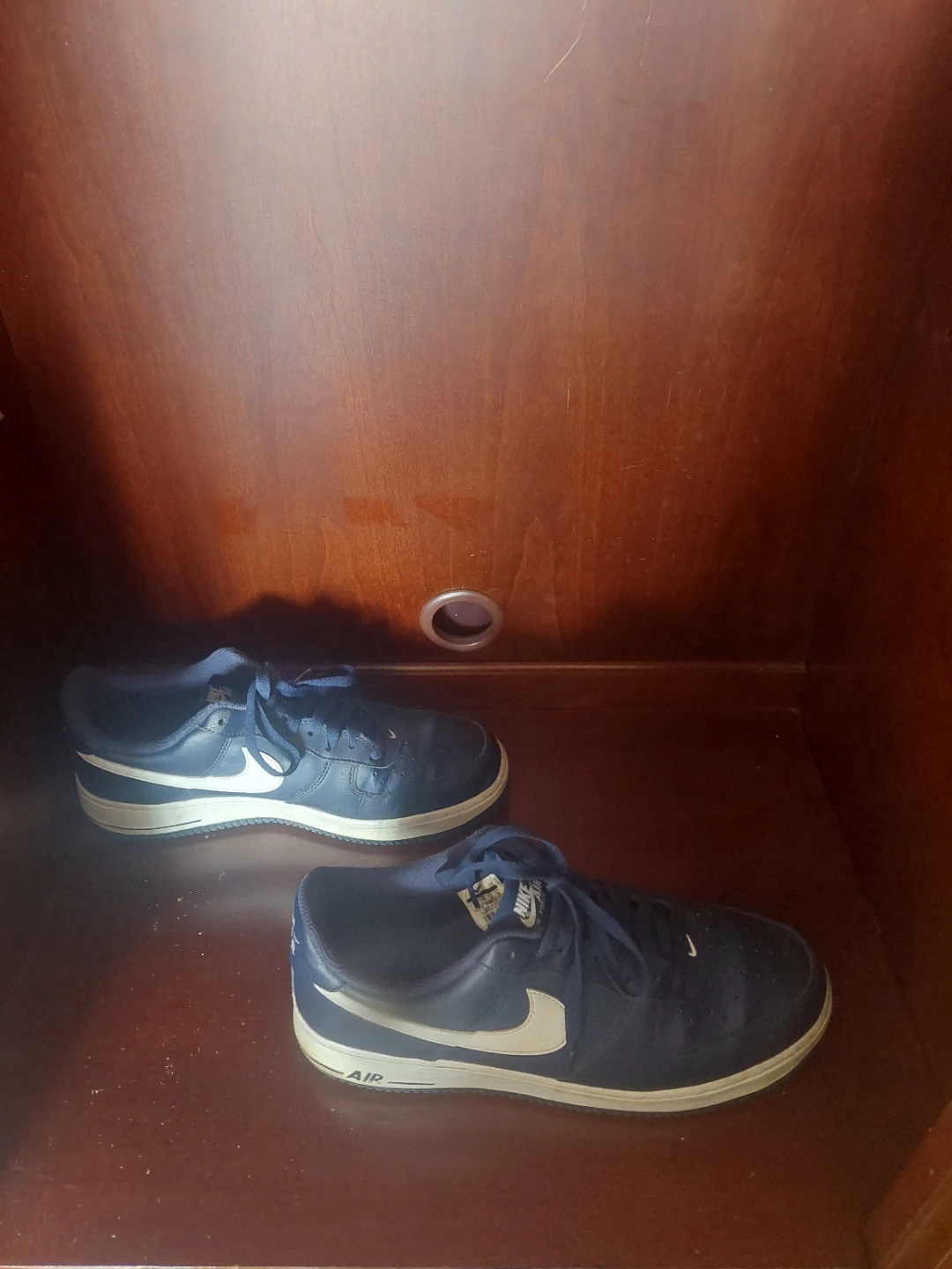Nike Air Force 1 Low Blue Leather Sneakers