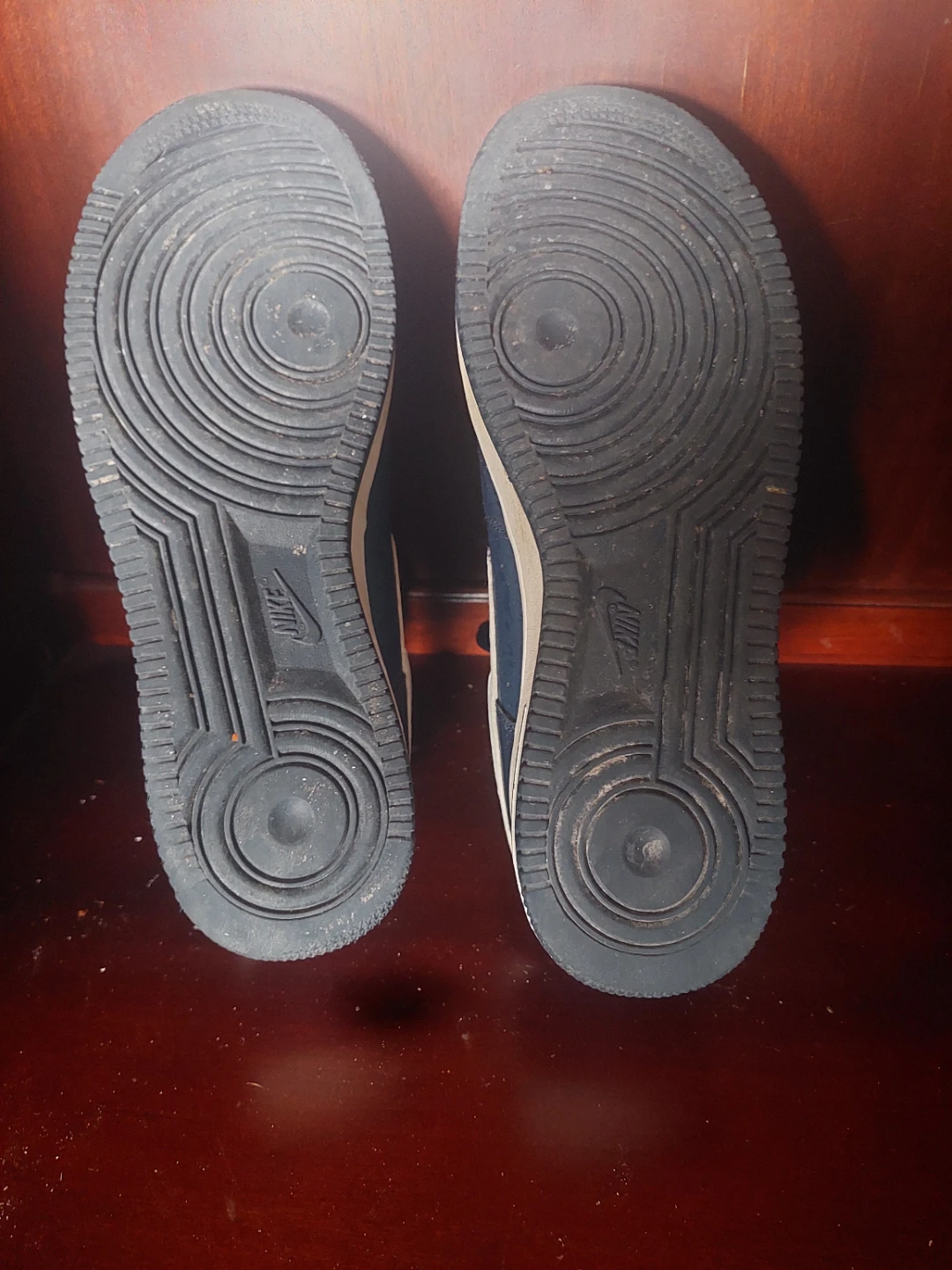 Nike Air Force 1 Low Blue Leather Sneakers - photo 4