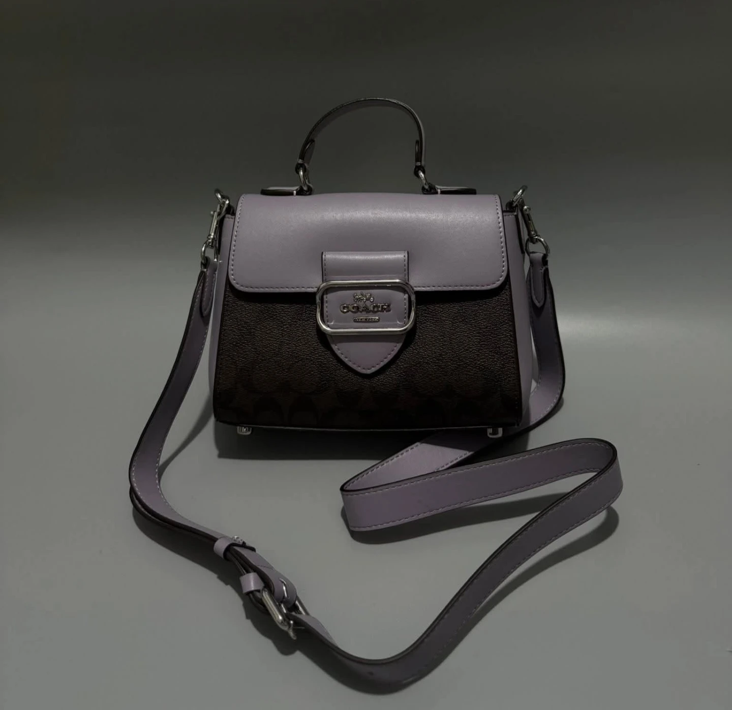 Coach Handbag - Lilac and Brown