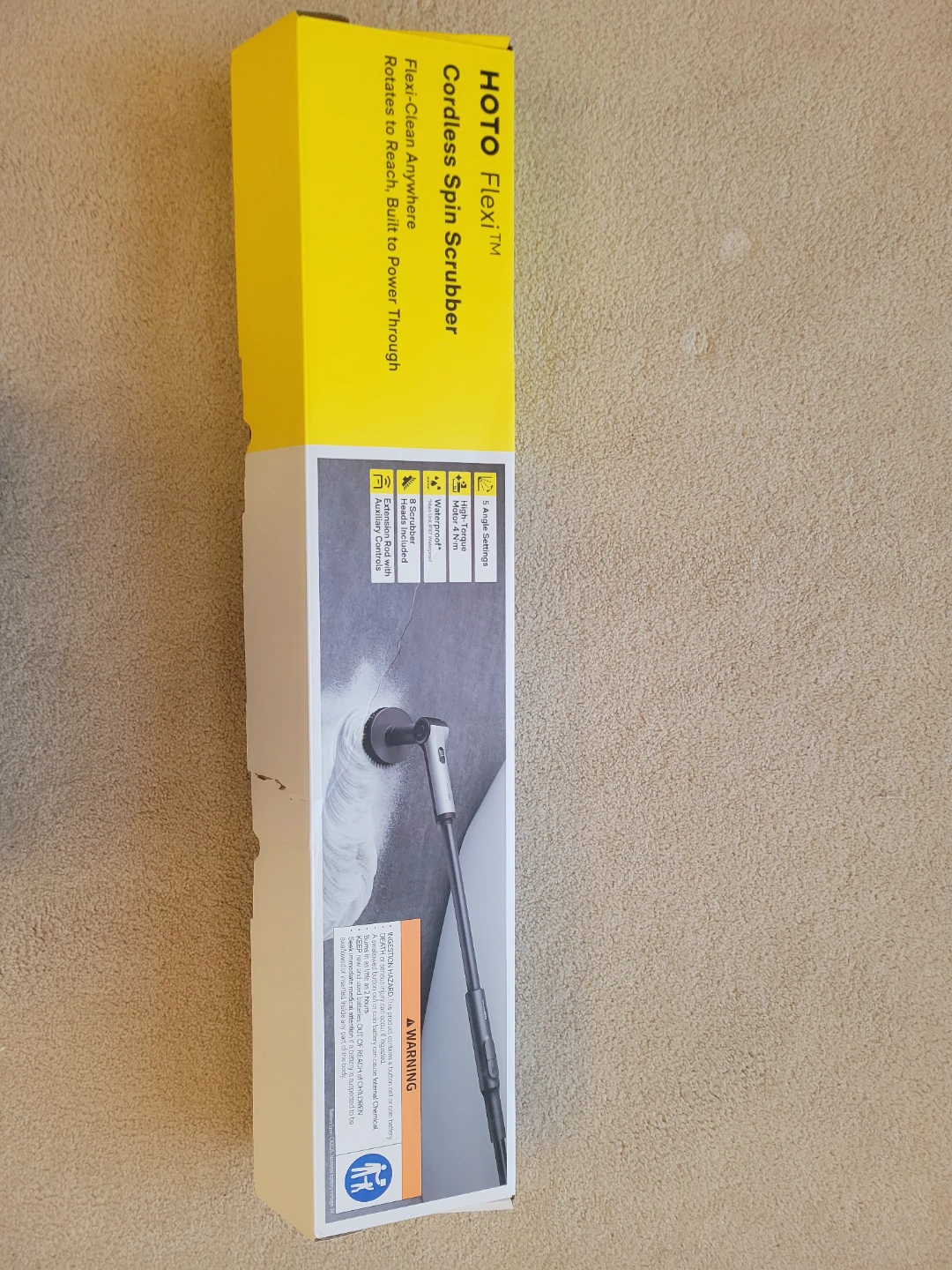 HOTO Flexi Cordless Spin Scrubber