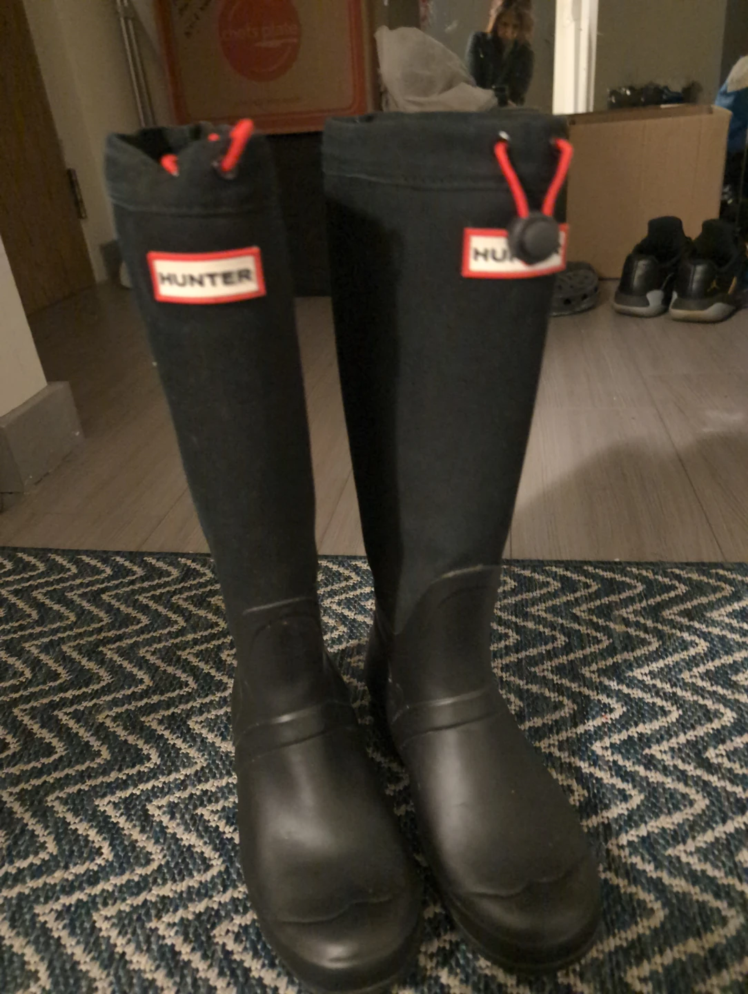Hunter Black Rubber Tall Boots