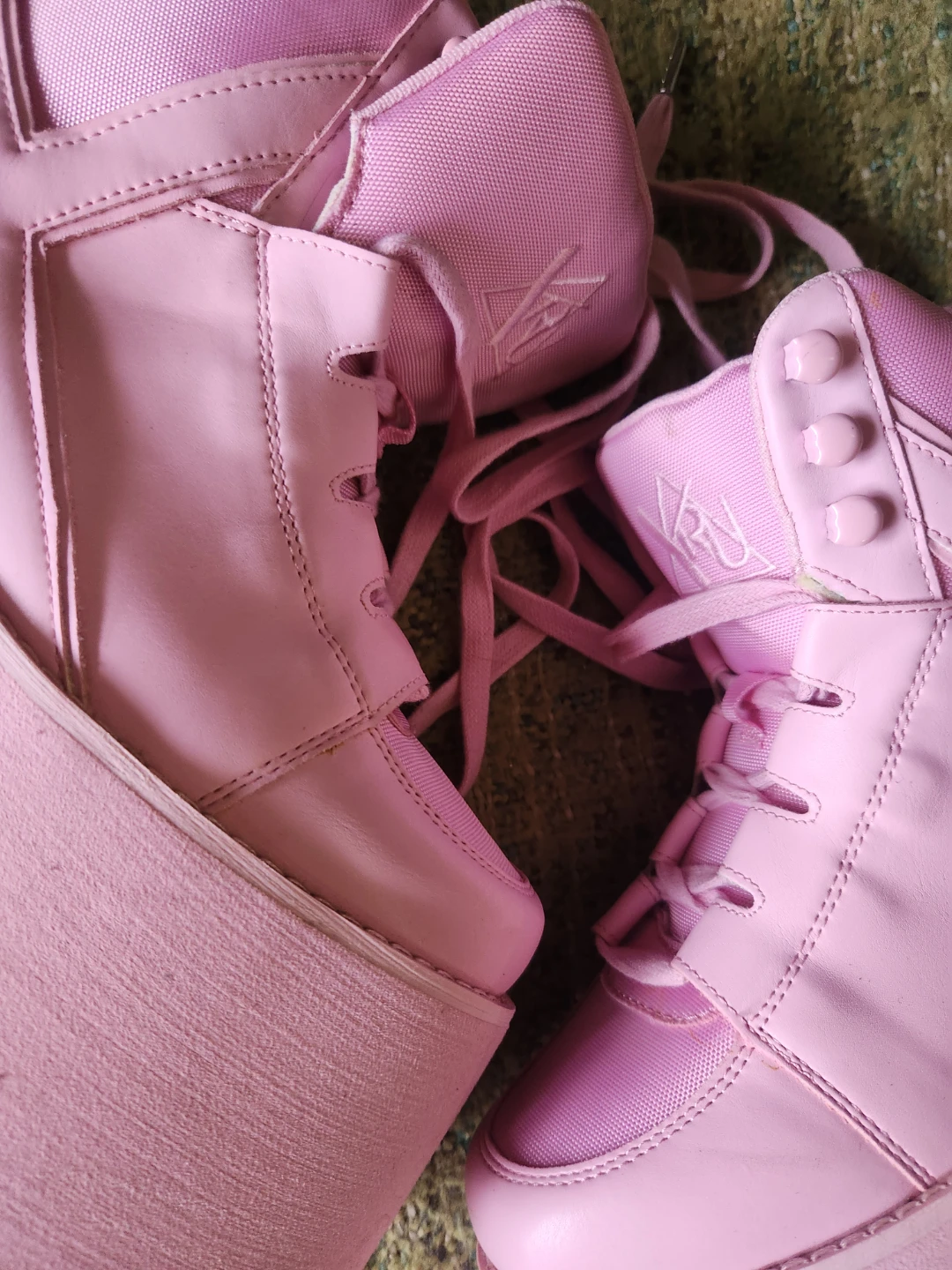 YRU Pink Platform High-Top Sneakers - photo 2