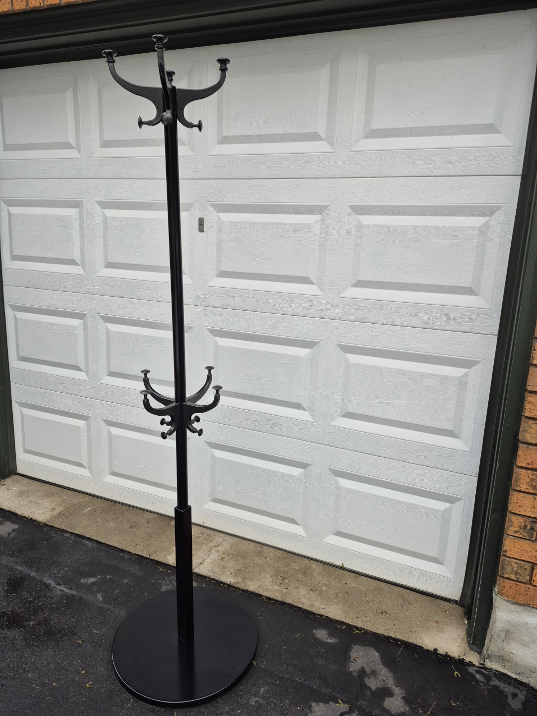 Elegant Black Metal Coat Rack - great find