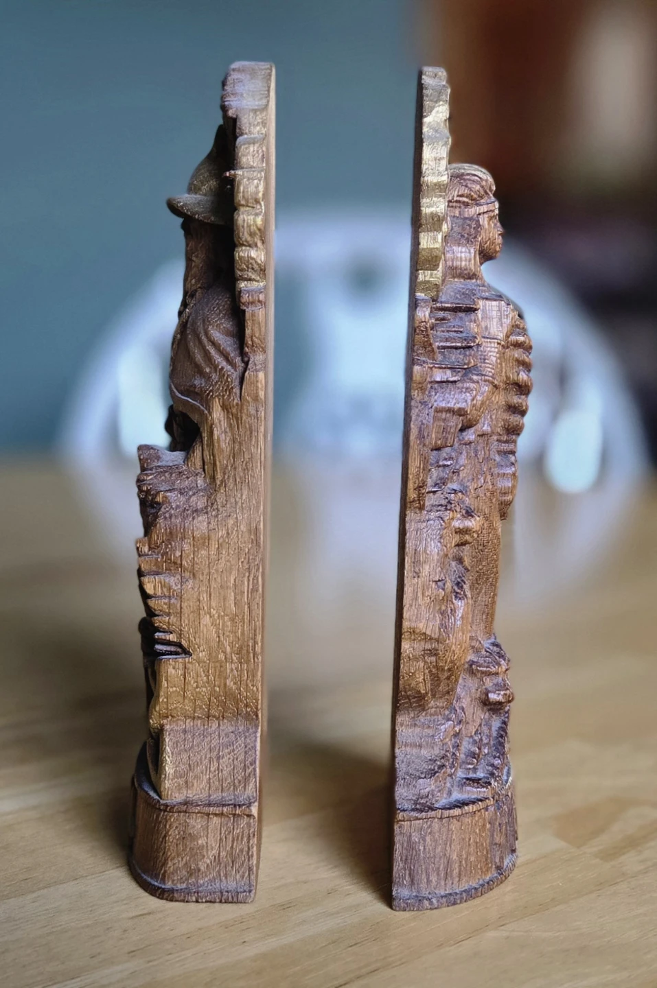 Norse/Viking Odin/Freya Wood Carvings - photo 5