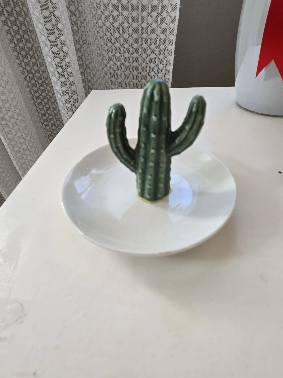Ceramic Cactus Trinket Dish
