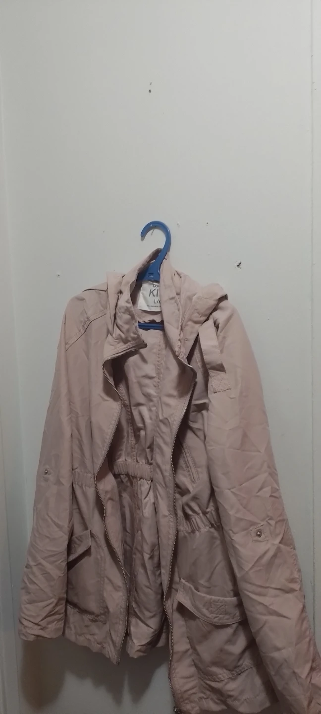 Urban Kids Light Pink Hooded Anorak Jacket Size L
