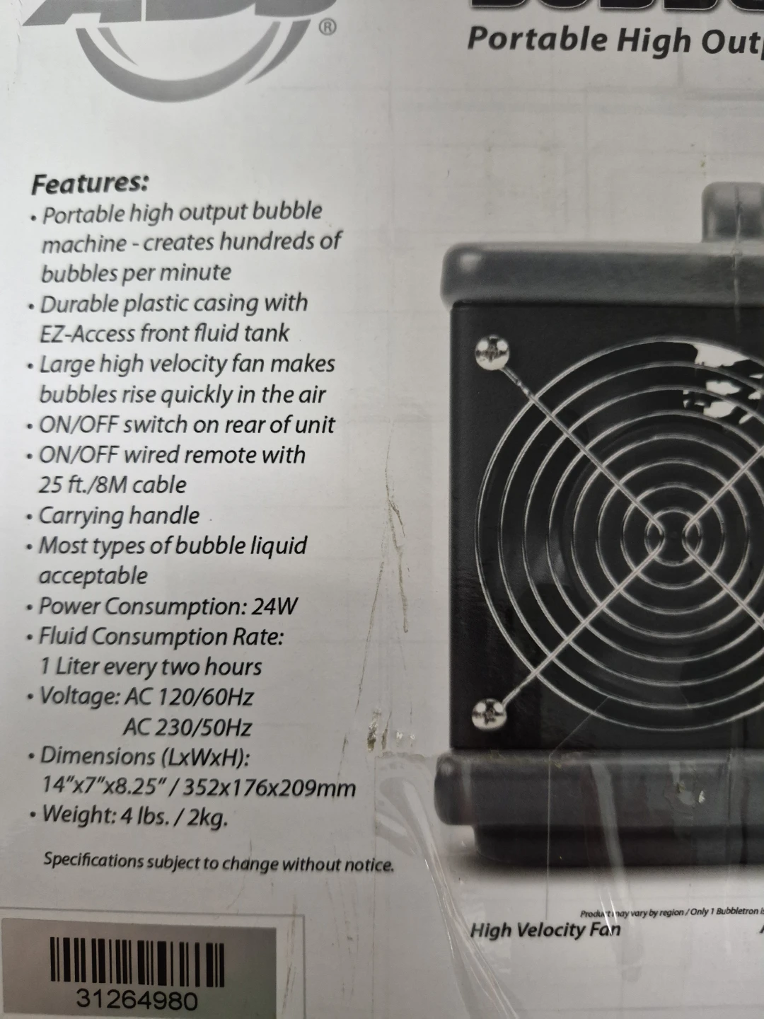 ADJ Bubbletron Portable High Output Bubble Machine - photo 5