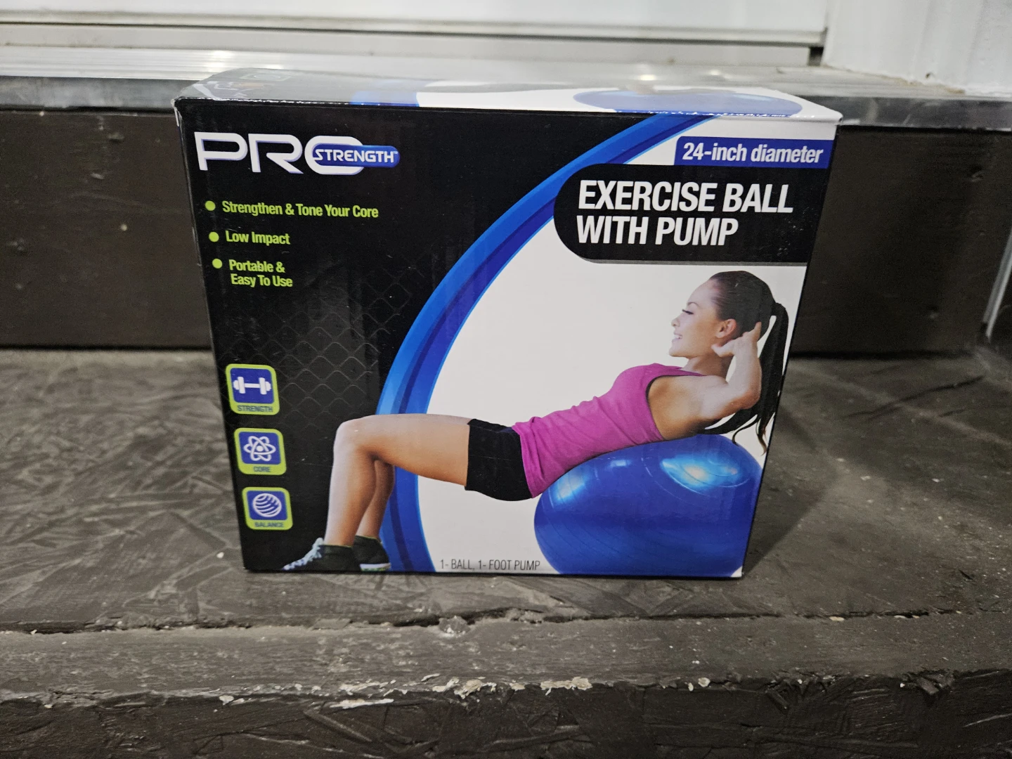 Pro Strength 24-inch Exercise Ball with Pump - photo 2