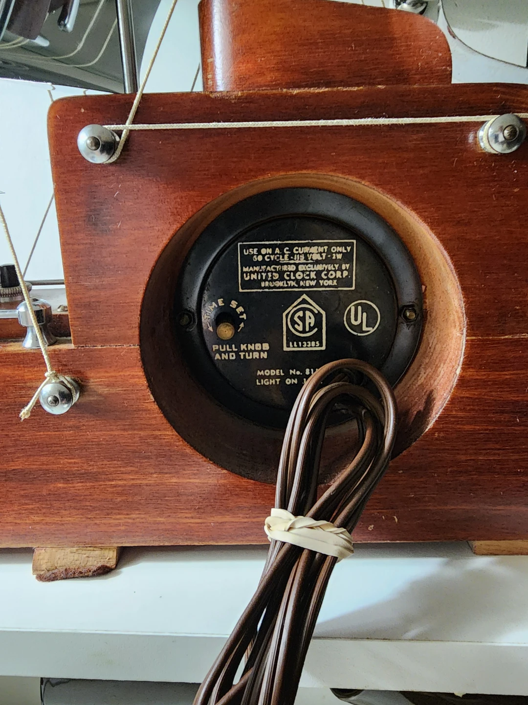 United Clock Corp. Ship's Clock with Lights - photo 5