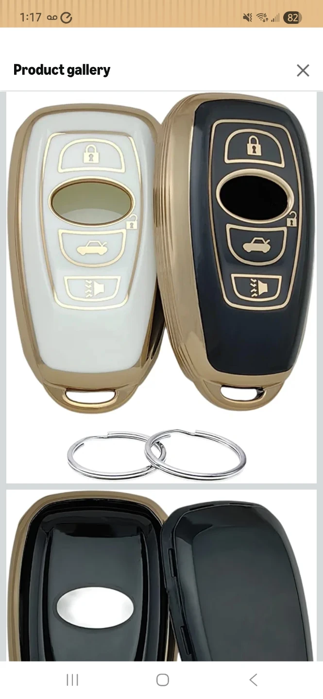 Subaru Car Key Fob Case Cover Set - White and Black