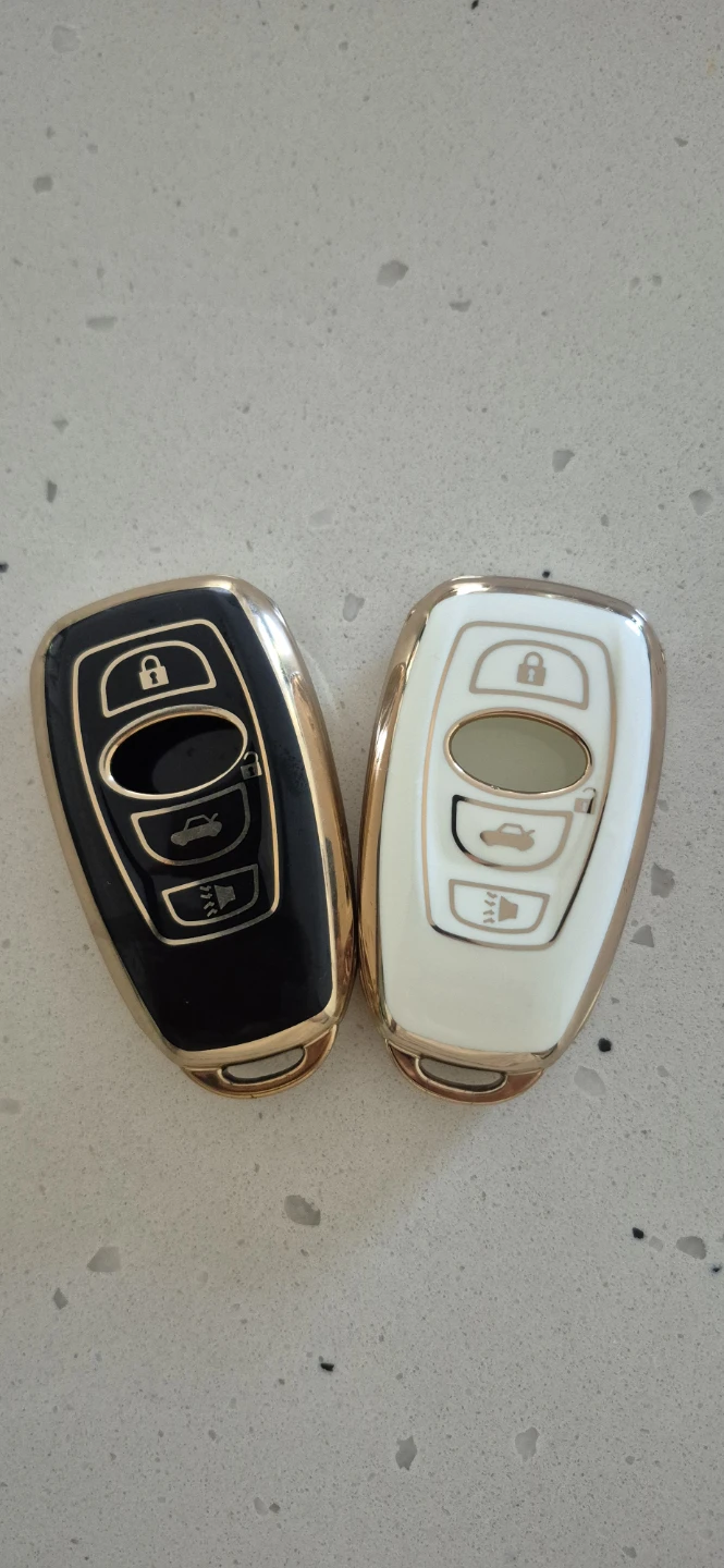 Subaru Car Key Fob Case Cover Set - White and Black - photo 2