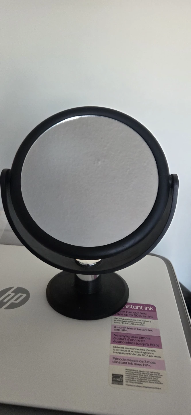 Black Double-Sided Vanity Mirror