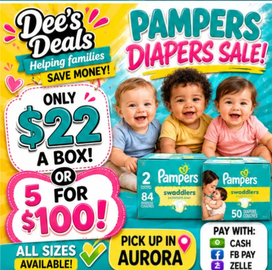 Pampers Swaddlers Diapers - All Sizes Available