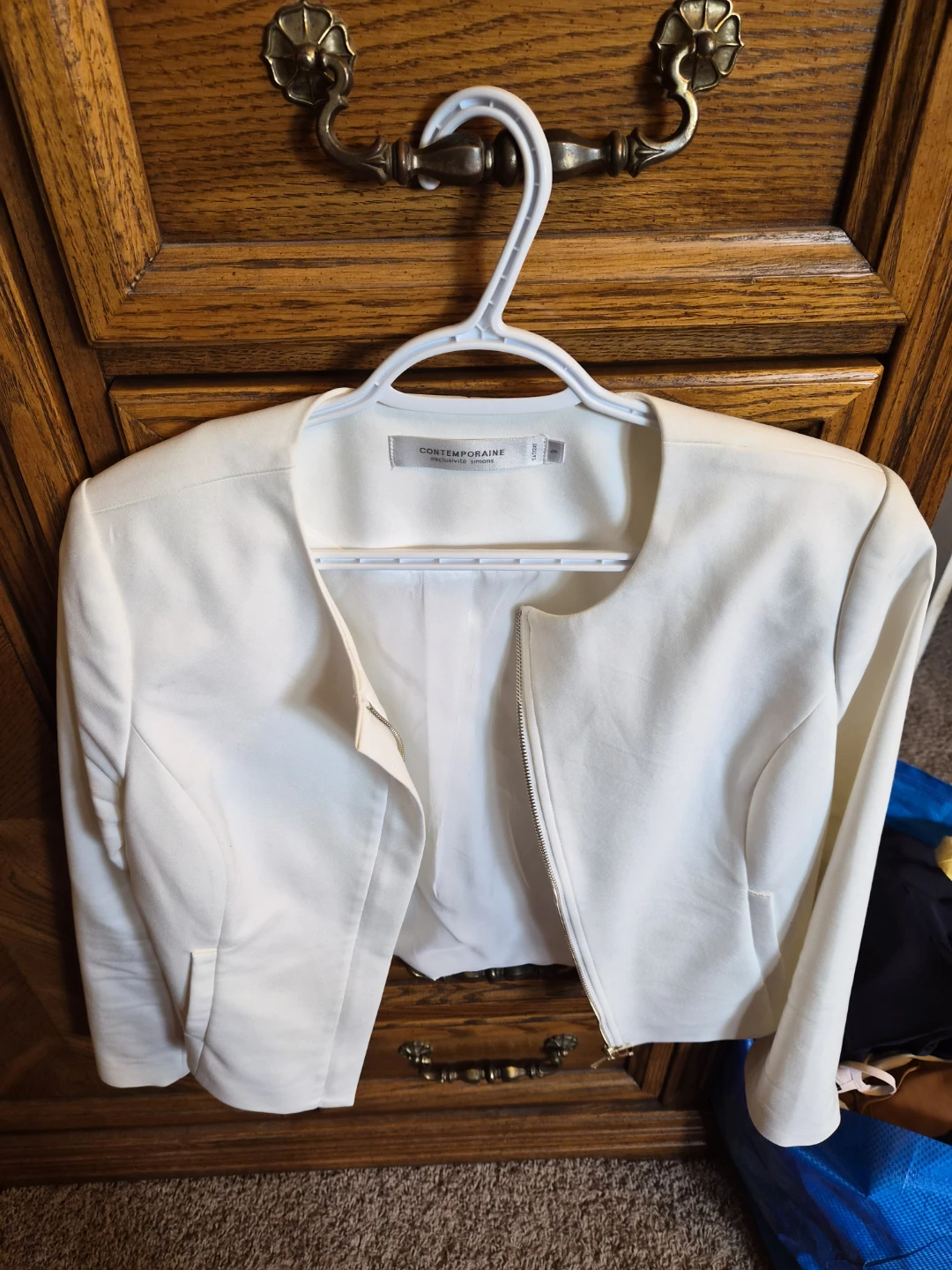Contemporaine Cream Cropped Jacket