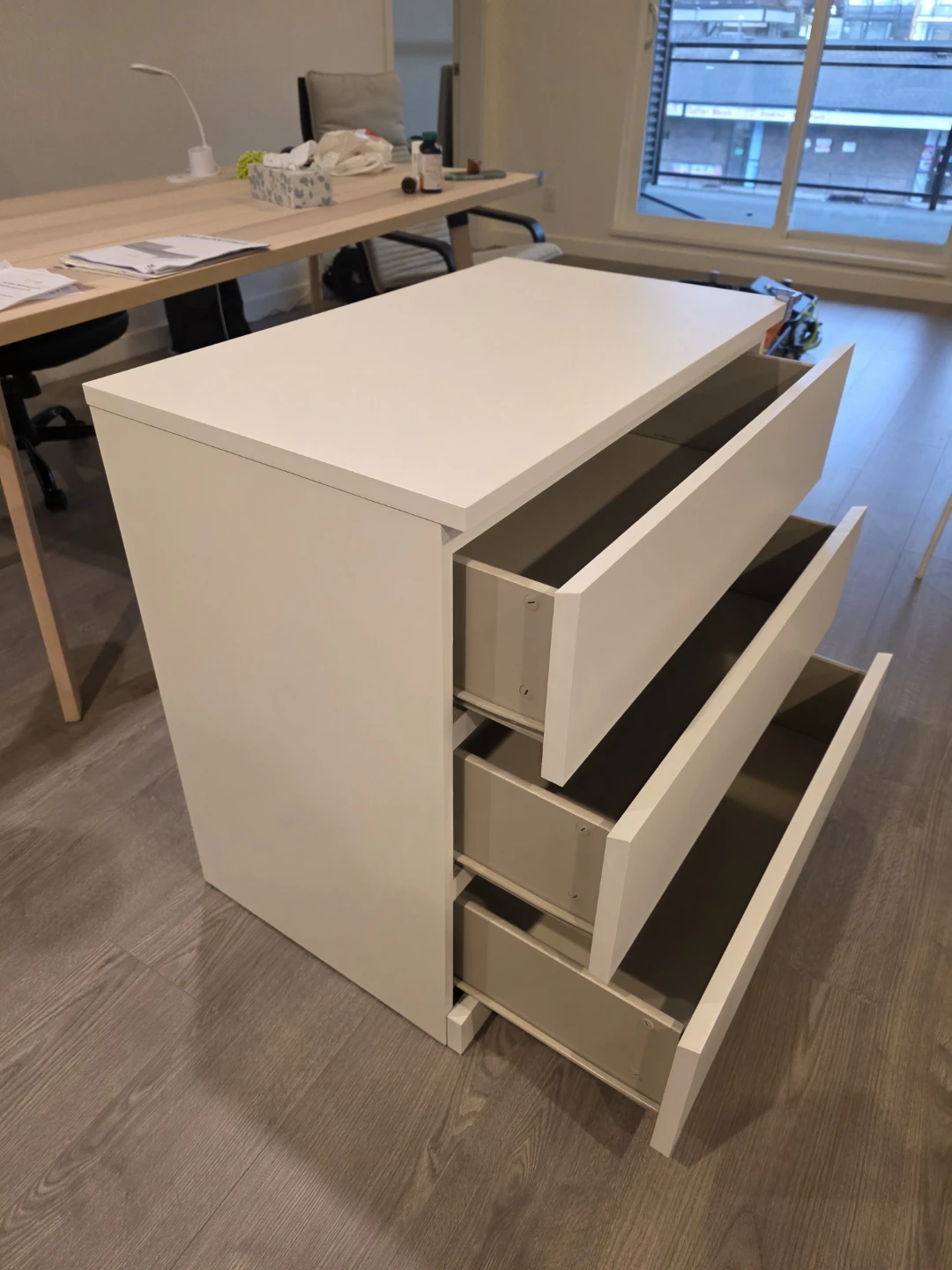 White 3-Drawer Dresser ($60 each)