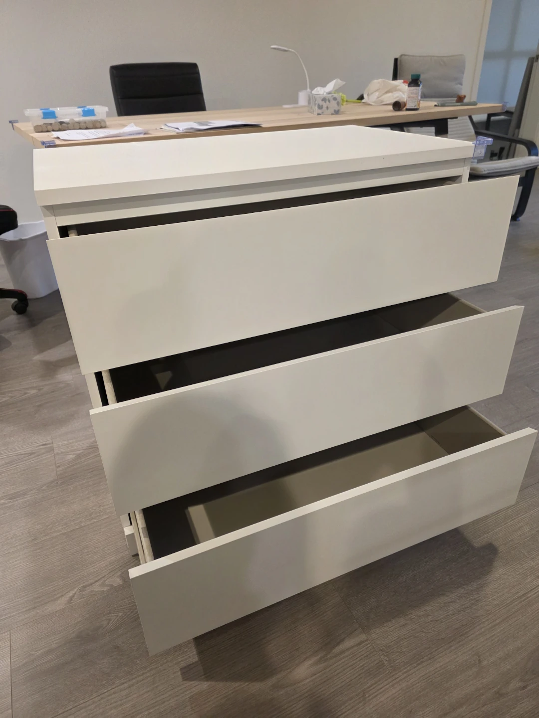 White 3-Drawer Dresser ($60 each) - photo 2