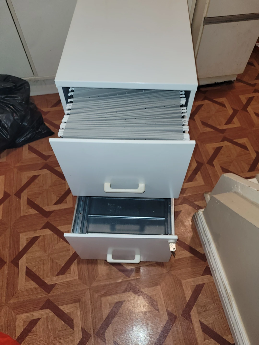 White 2-Drawer Filing Cabinet