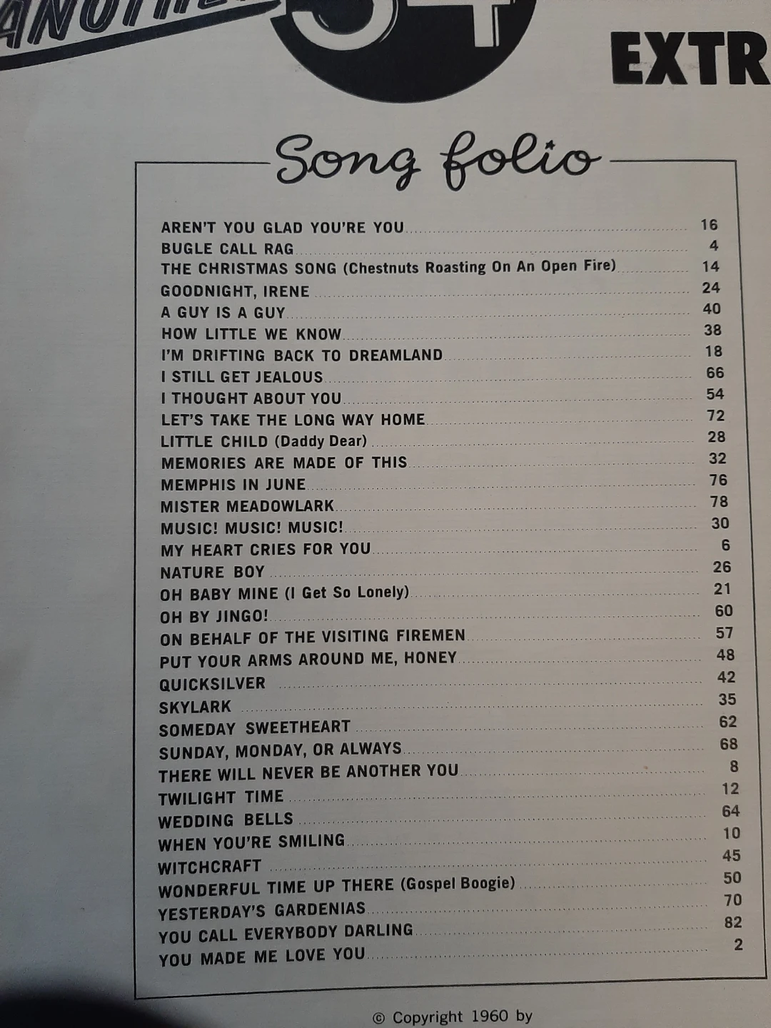 Song Folio - Another 34 Hit Parade Extras - photo 2