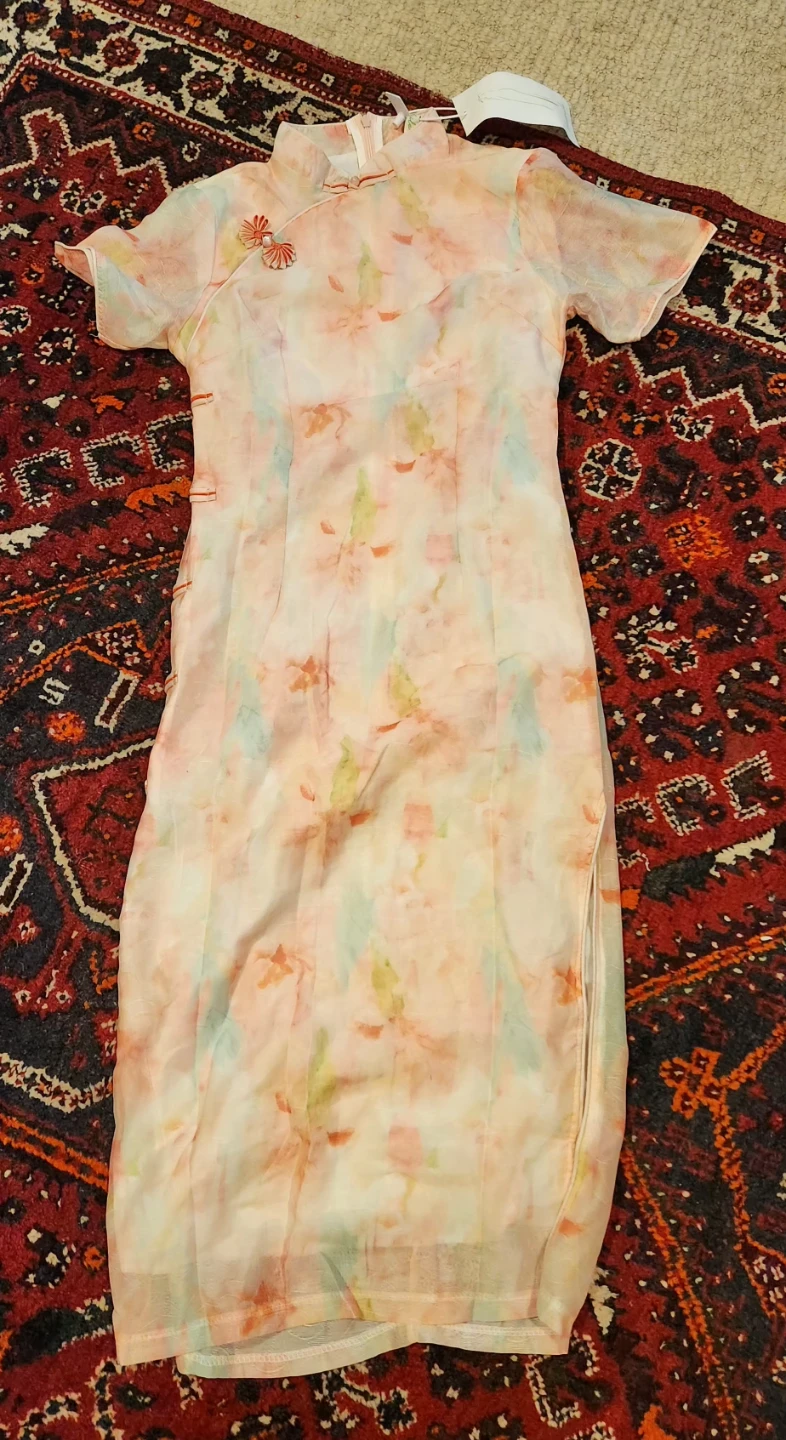 Floral Cheongsam Dress - Size M