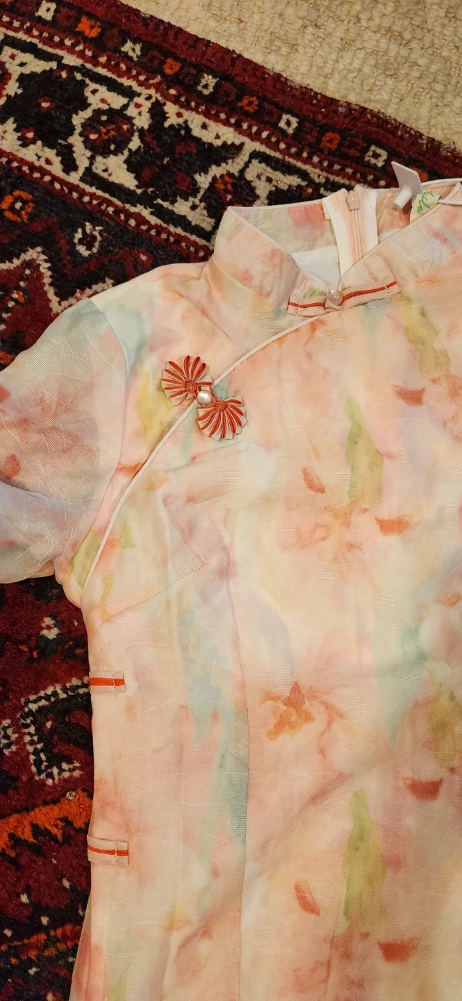 Floral Cheongsam Dress - Size M - photo 2