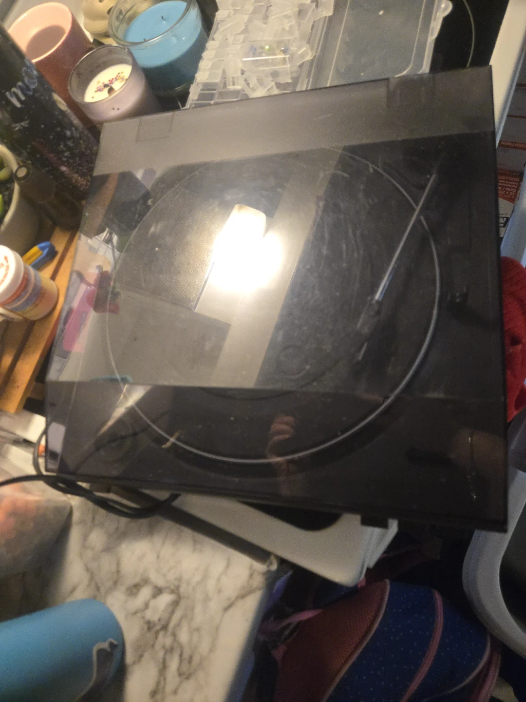Black Turntable Record Player - photo 2
