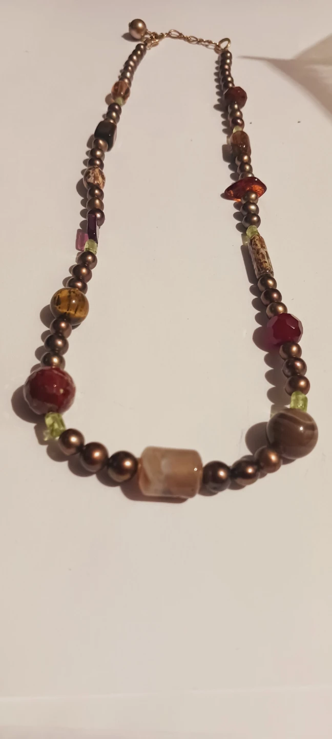 Genuine Freshwater Pearl Multi Gemstones Necklace - photo 3