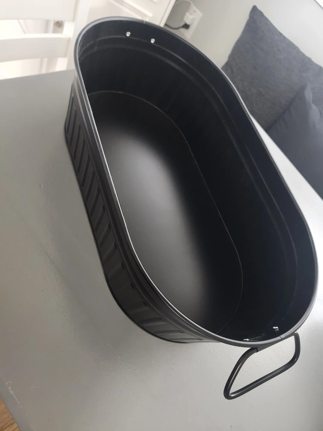 Black Oval Metal Tub - photo 4
