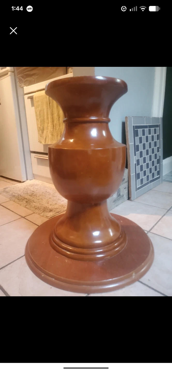 Wooden Pedestal Table Base