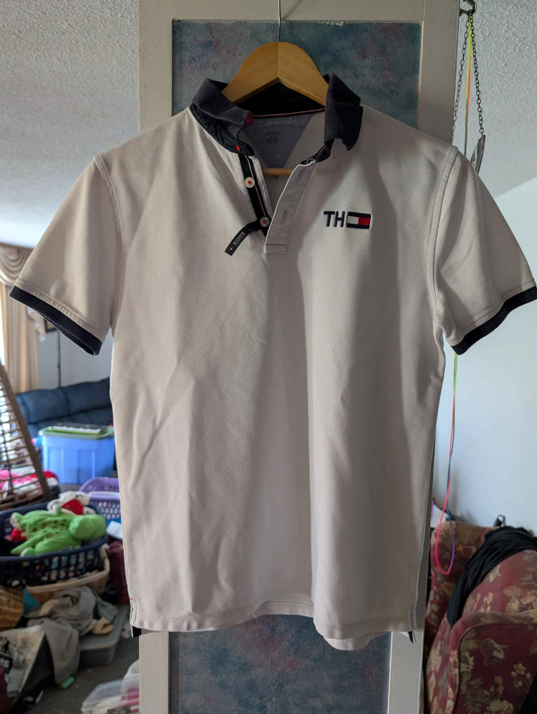 Tommy Hilfiger White Polo Shirt - Kid's size 16/18