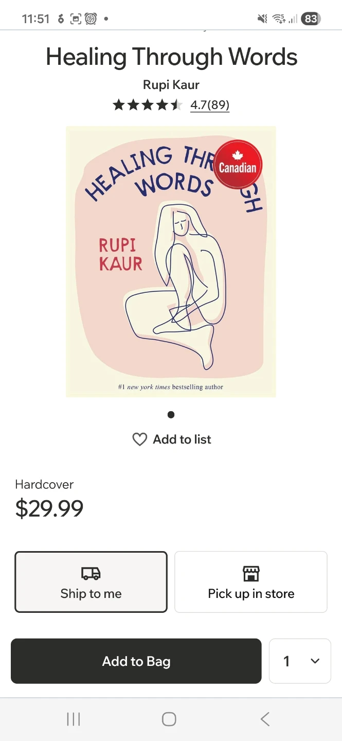Healing Through Words by Rupi Kaur Hardcover - photo 4