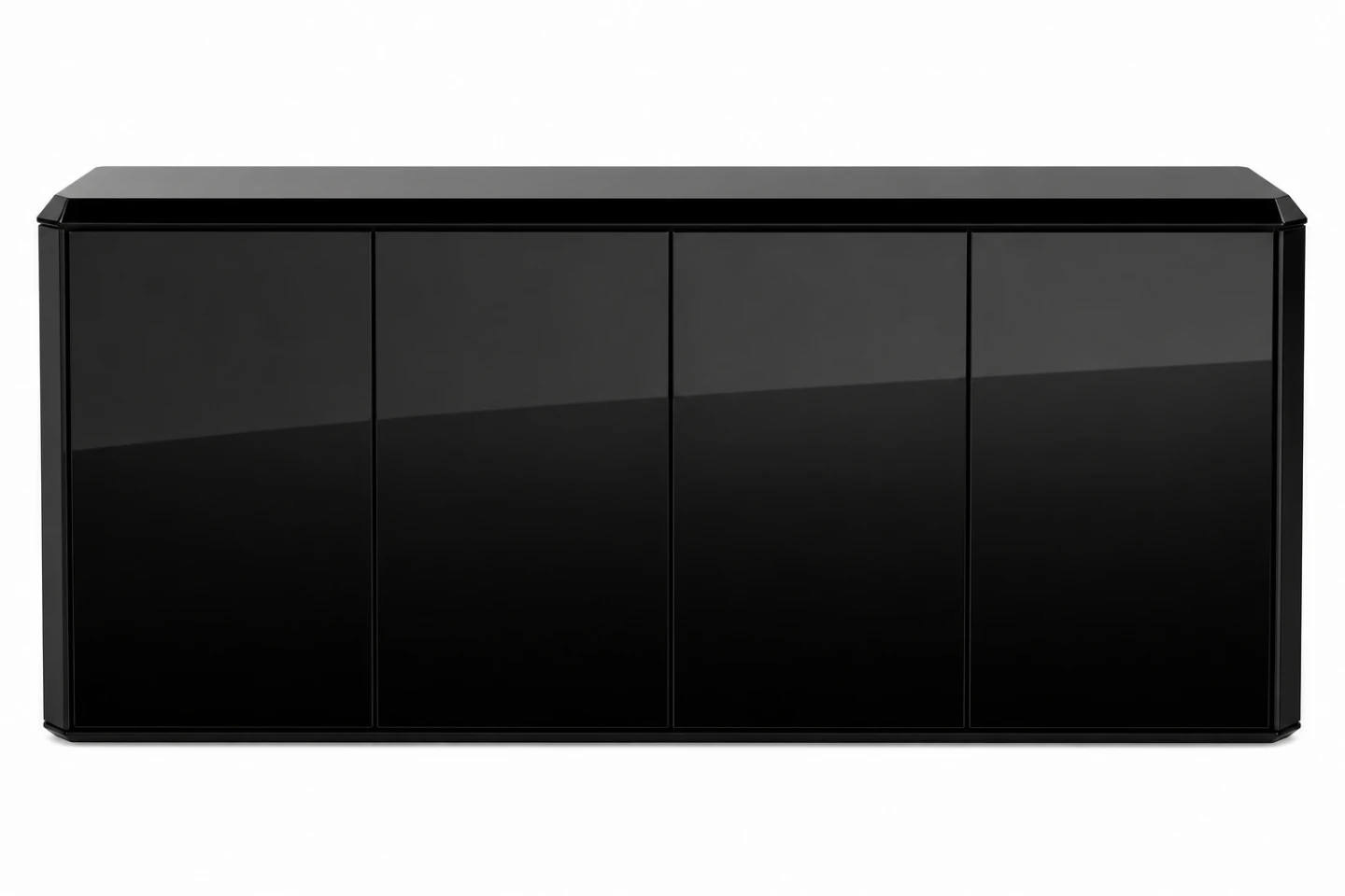 Black High Gloss 4-Door Sideboard