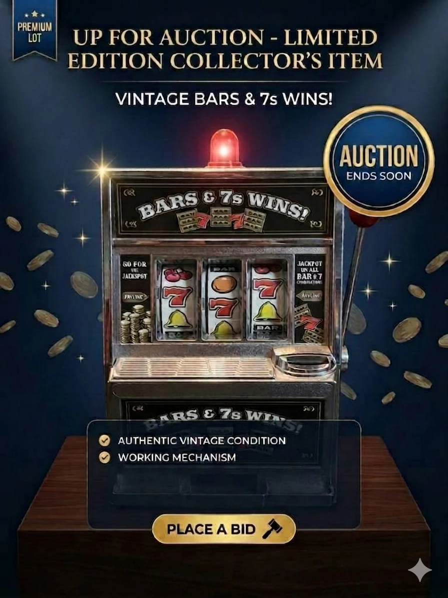 Vintage Bars & 7s Wins! Mini Slot Machine