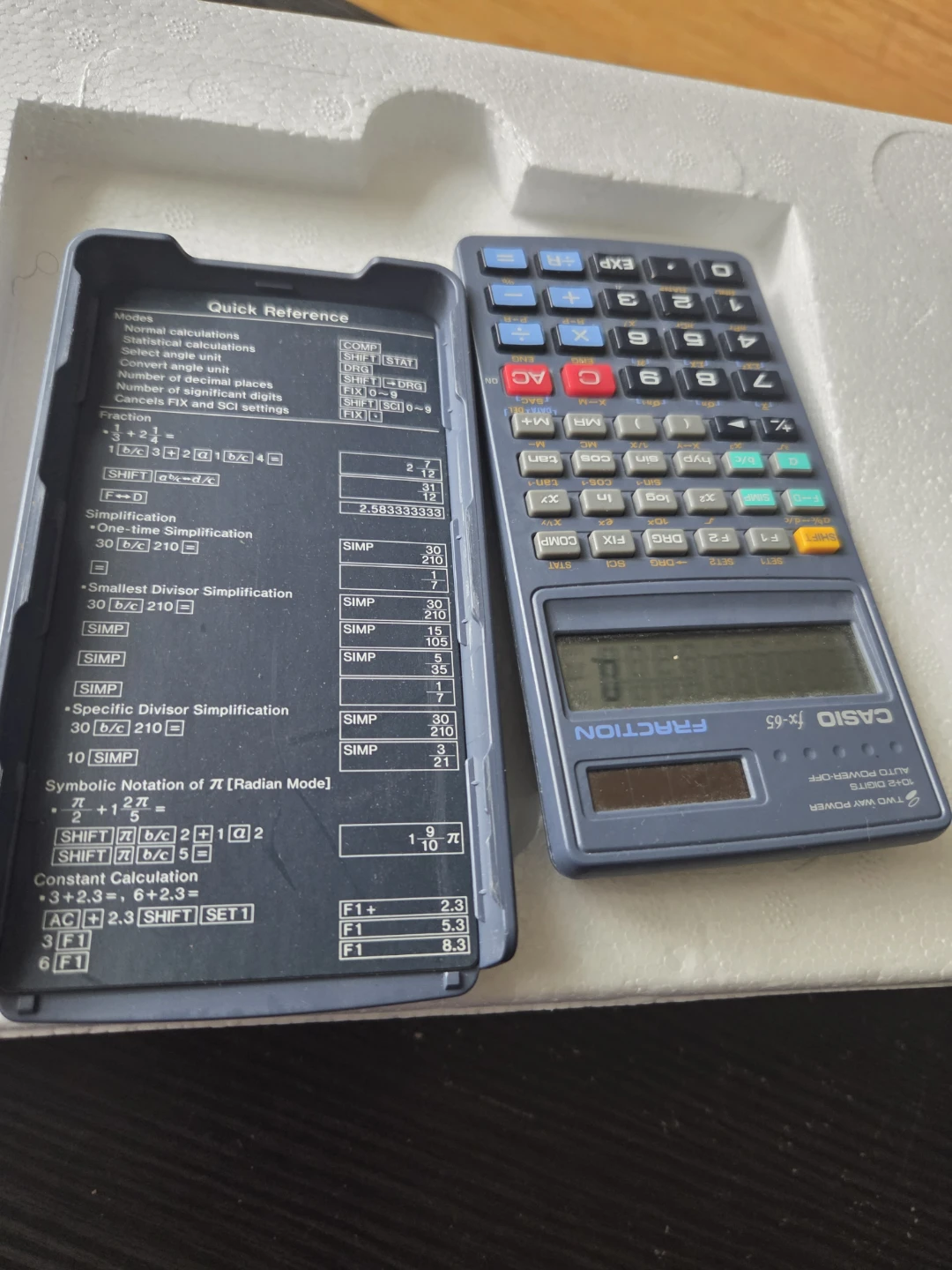 Casio fx-65 Fraction Calculator - photo 4