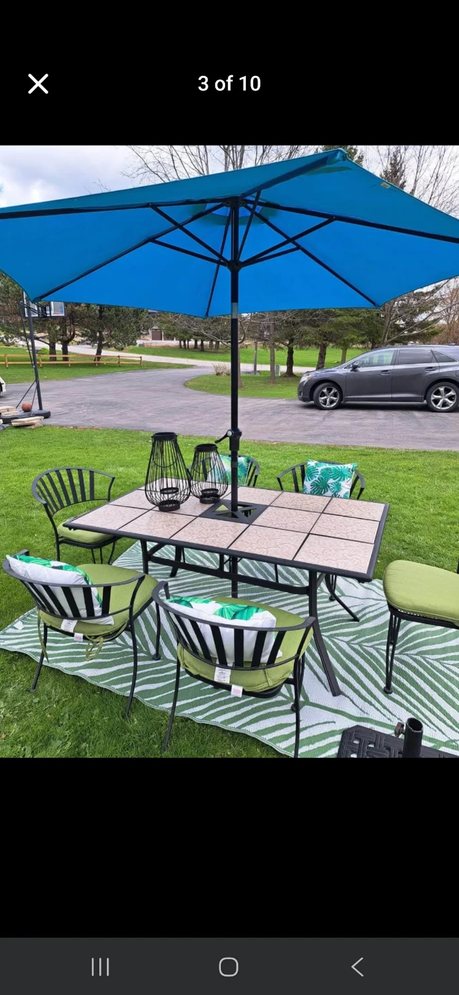 Patio Dining Set with Umbrella and Chairs - photo 3