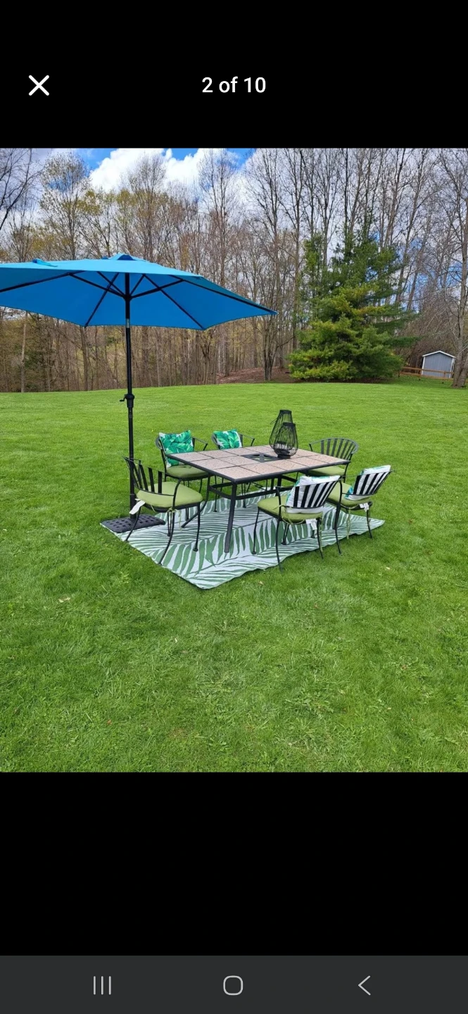 Patio Dining Set with Umbrella and Chairs - photo 4