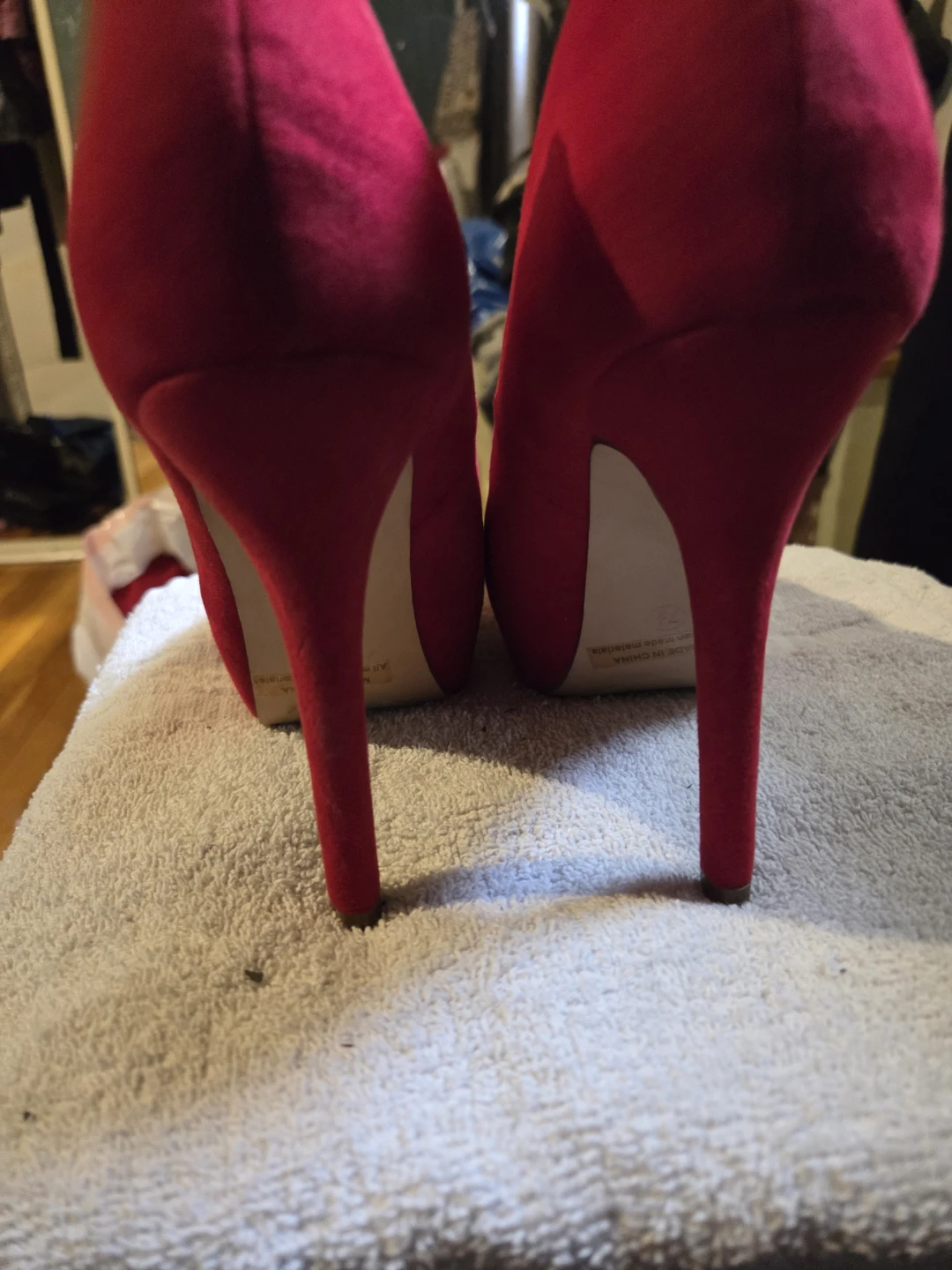 Dream Pairs Red Peep Toe High Heel Shoes - photo 3