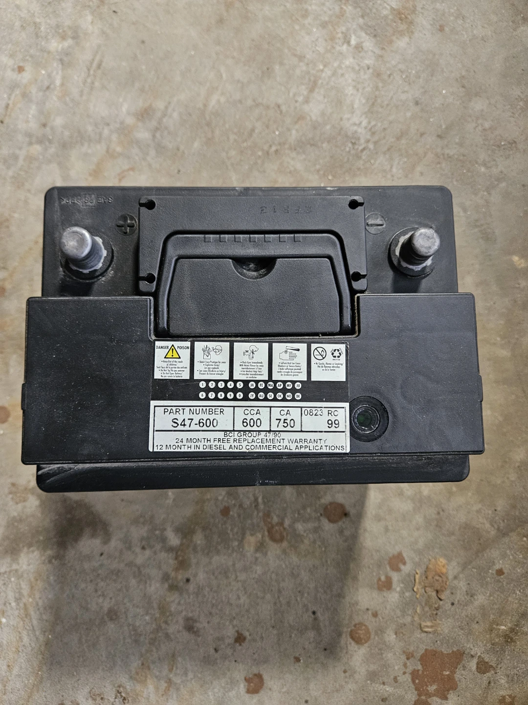 Prairie Battery S47-600 Car Battery group  47