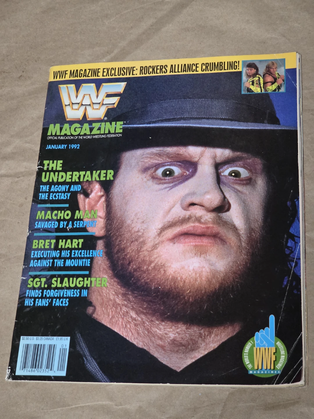 Vintage 1992 WWF Magazine – January Issue (The Undertaker Cover)