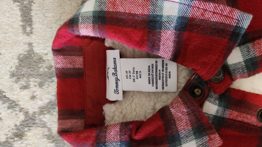 Tommy Bahama Plaid Sherpa Lined Shirt Jacket Boys Size 3T - photo 4
